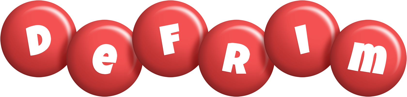 Defrim candy-red logo