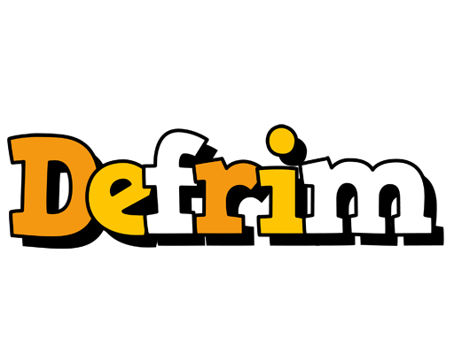 Defrim cartoon logo