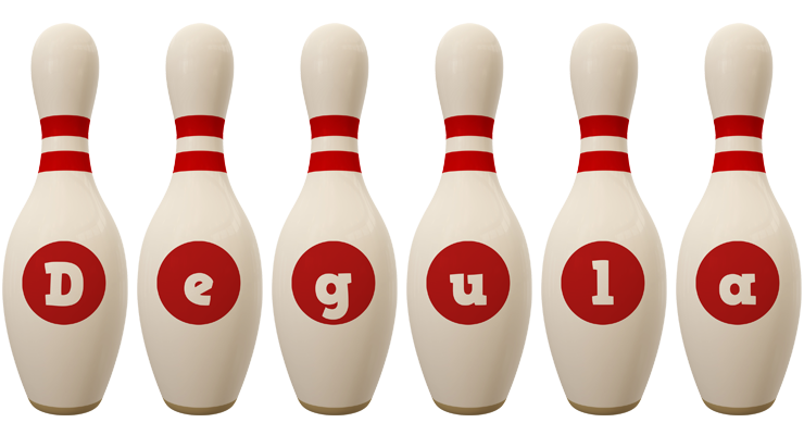 Degula bowling-pin logo