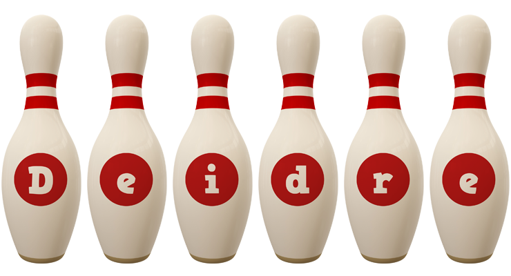 Deidre bowling-pin logo