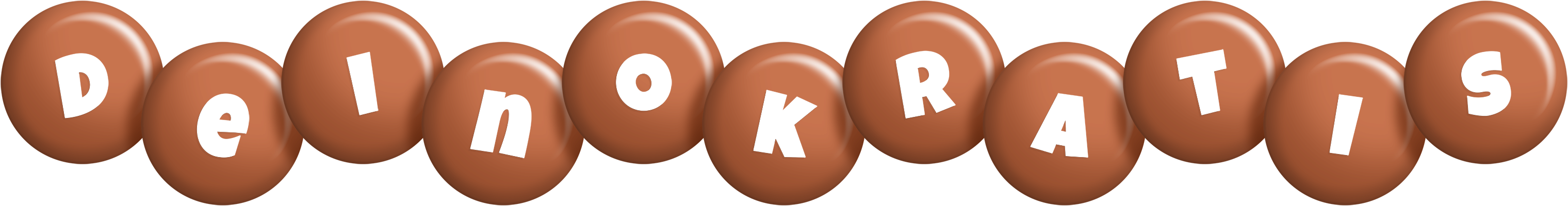 Deinokratis candy-brown logo