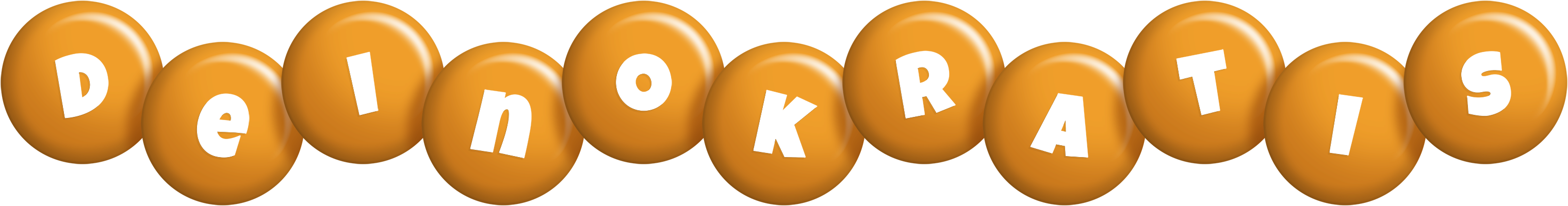 Deinokratis candy-orange logo