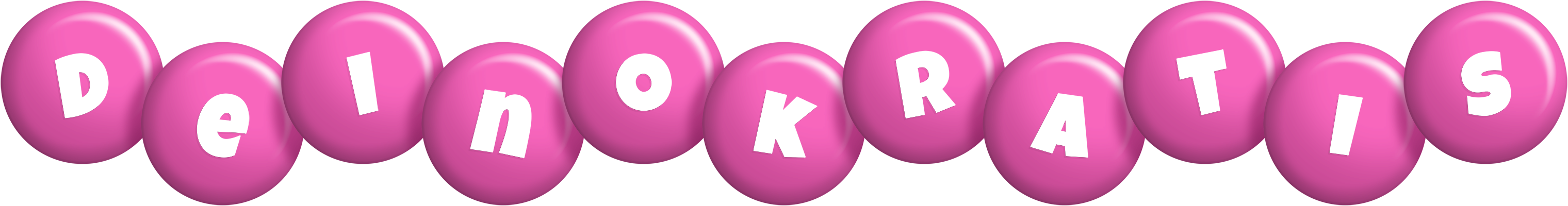 Deinokratis candy-pink logo