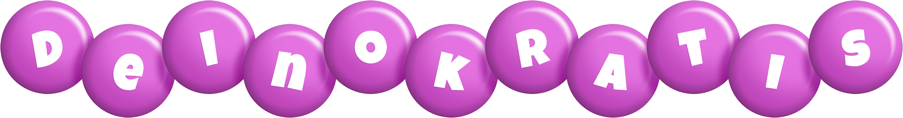 Deinokratis candy-purple logo