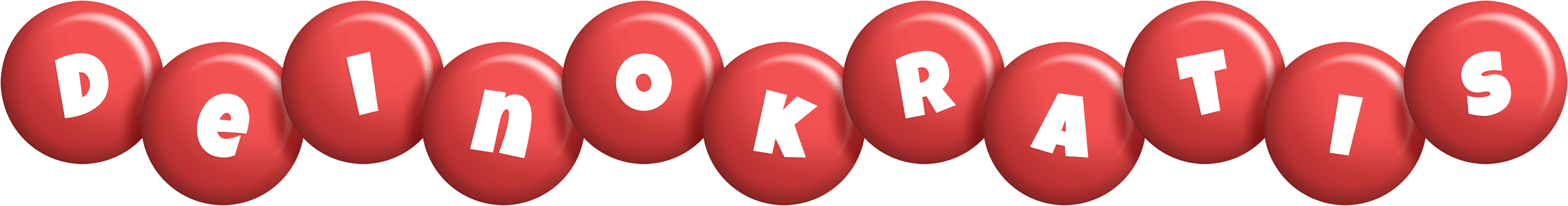 Deinokratis candy-red logo