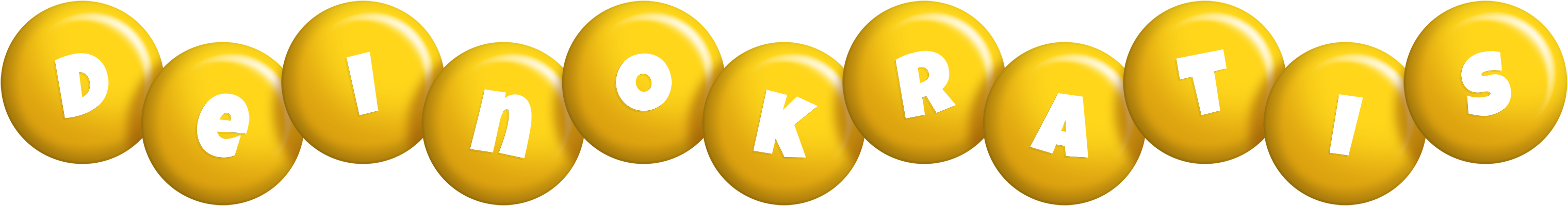 Deinokratis candy-yellow logo