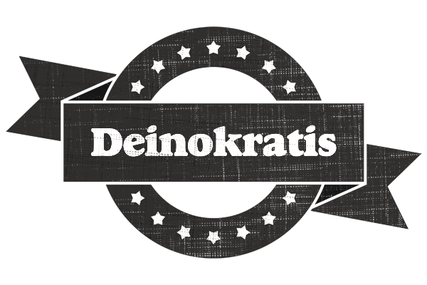 Deinokratis grunge logo