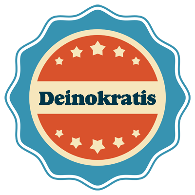 Deinokratis labels logo