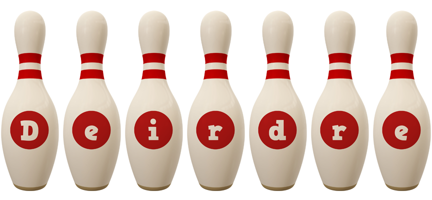 Deirdre bowling-pin logo