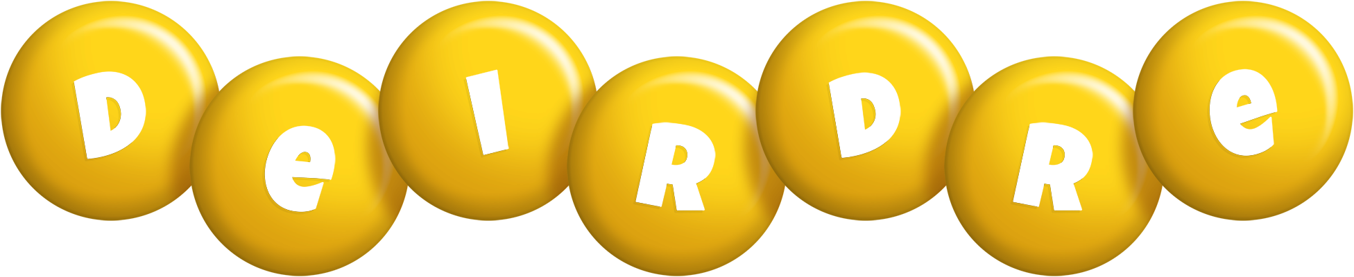 Deirdre candy-yellow logo