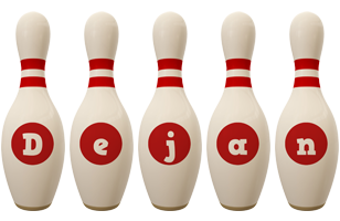 Dejan bowling-pin logo