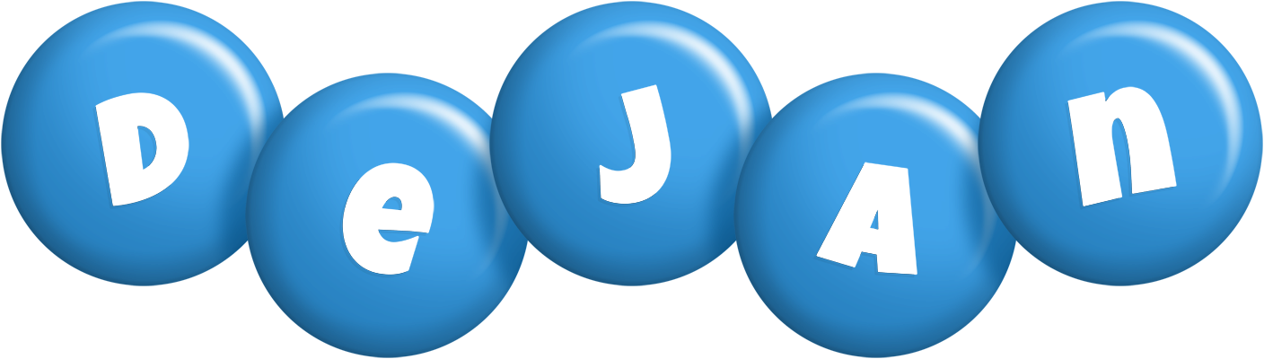 Dejan candy-blue logo