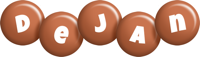 Dejan candy-brown logo