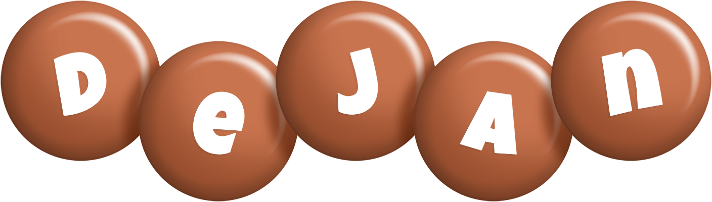 Dejan candy-brown logo