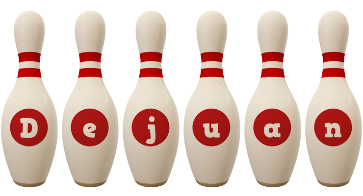 Dejuan bowling-pin logo