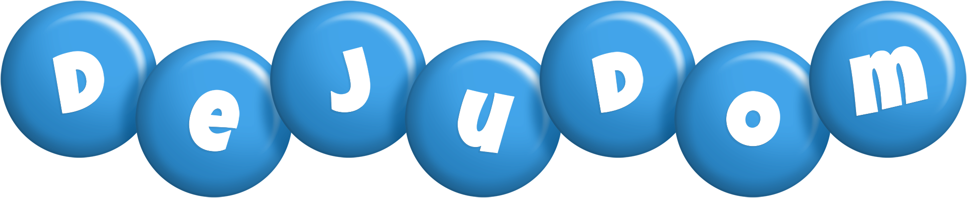 Dejudom candy-blue logo