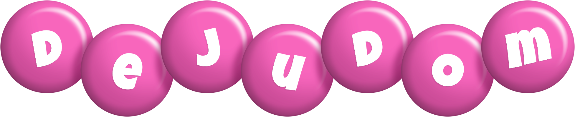 Dejudom candy-pink logo