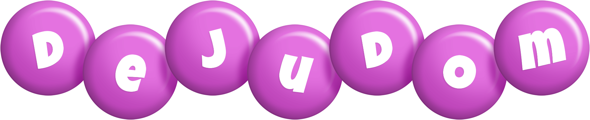 Dejudom candy-purple logo