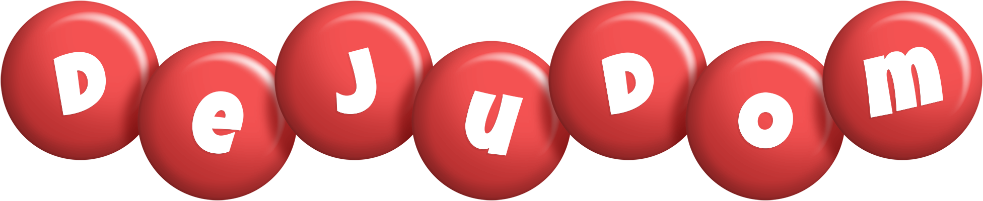 Dejudom candy-red logo