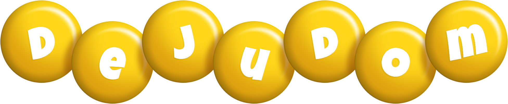 Dejudom candy-yellow logo