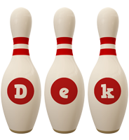 Dek bowling-pin logo