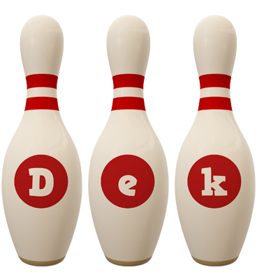 Dek bowling-pin logo
