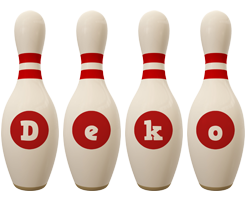 Deko bowling-pin logo