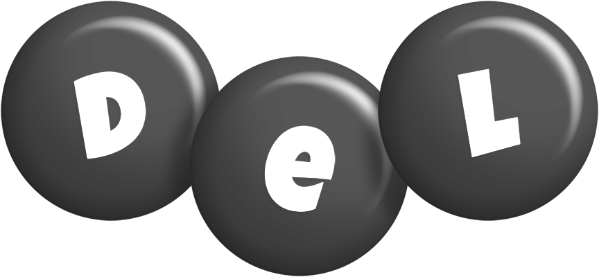 Del candy-black logo