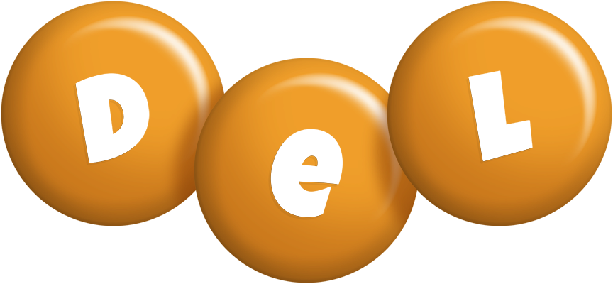Del candy-orange logo