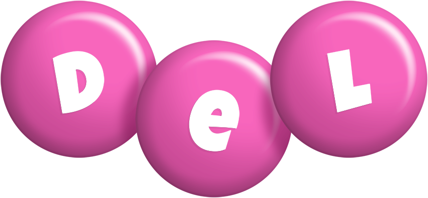 Del candy-pink logo