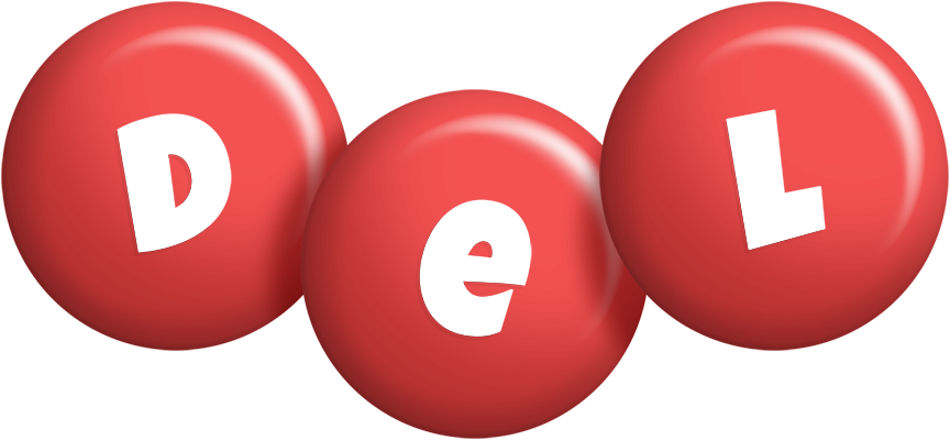 Del candy-red logo