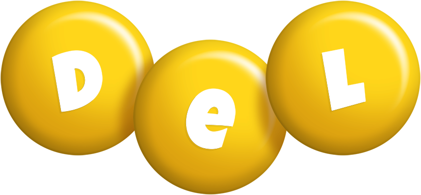 Del candy-yellow logo