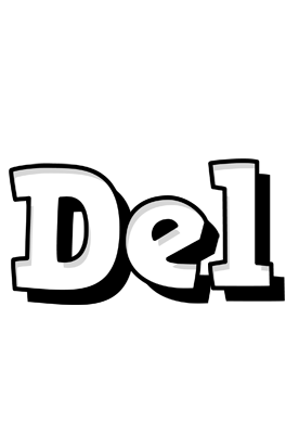 Del snowing logo
