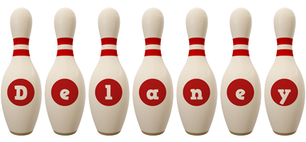 Delaney bowling-pin logo