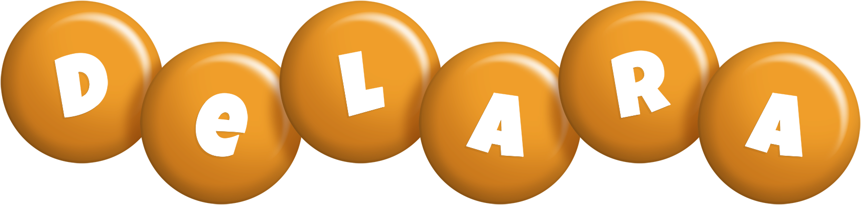 Delara candy-orange logo