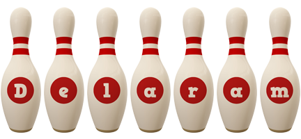 Delaram bowling-pin logo