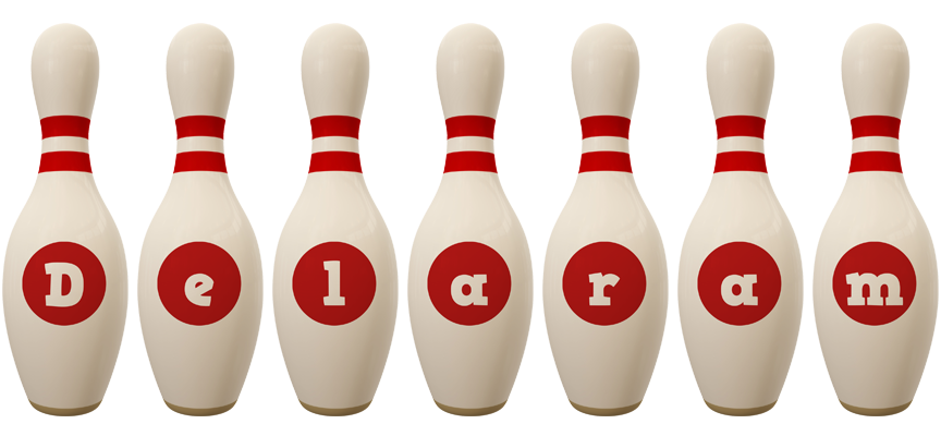 Delaram bowling-pin logo
