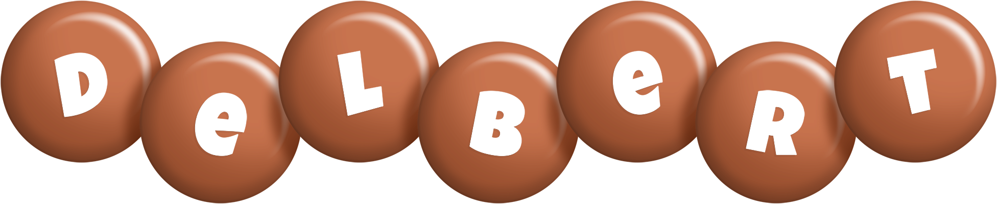 Delbert candy-brown logo