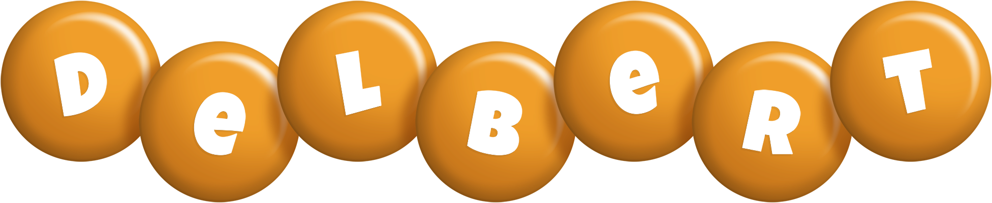 Delbert candy-orange logo