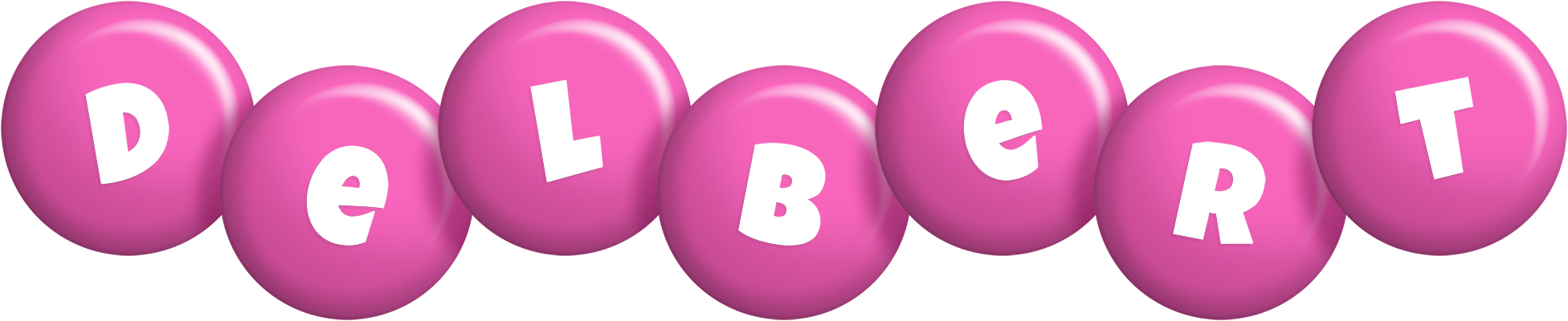 Delbert candy-pink logo