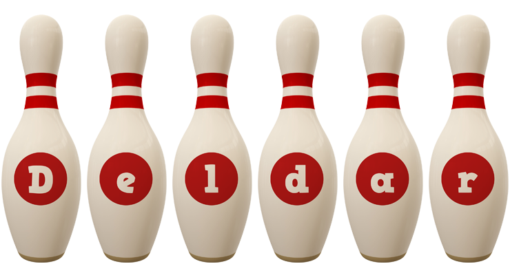 Deldar bowling-pin logo