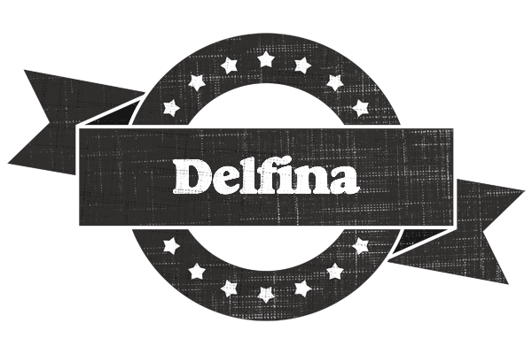 Delfina grunge logo