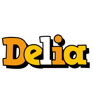 Delia cartoon logo