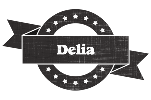 Delia grunge logo