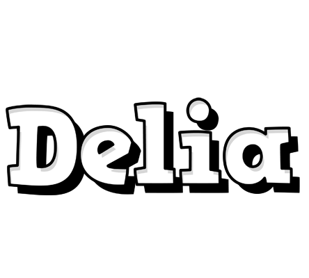 Delia snowing logo
