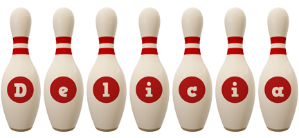 Delicia bowling-pin logo