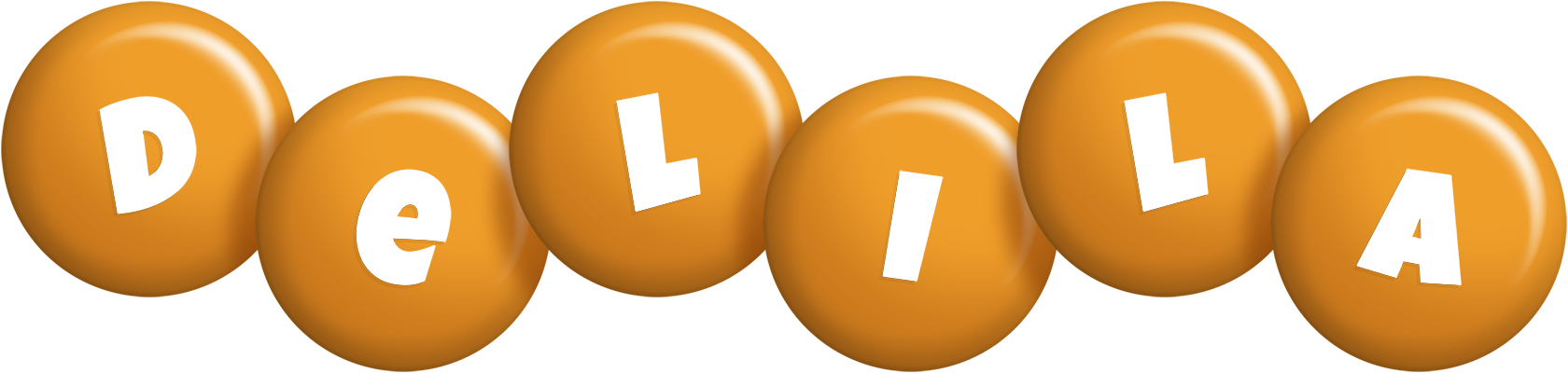Delila candy-orange logo
