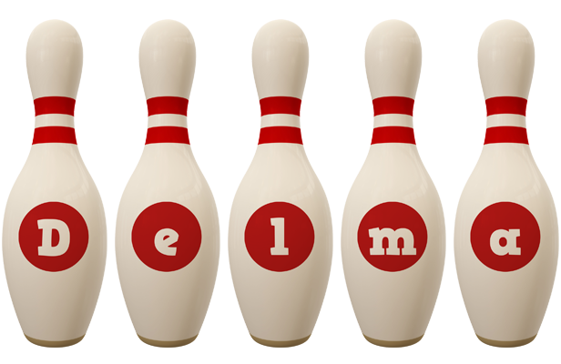 Delma bowling-pin logo