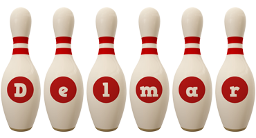Delmar bowling-pin logo