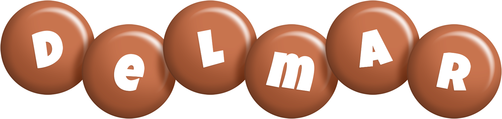 Delmar candy-brown logo